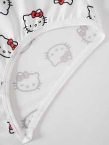 HELLO KITTY AND FRIENDS | SHEIN Women's Letter & Cartoon Print Casual Triangle Panties - Red - View 5