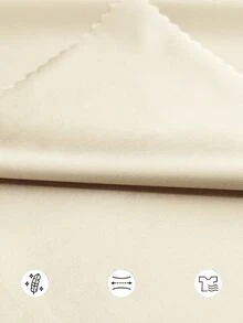 IslaSuriya Body élégant et sexy d'été en tissu satin avec décoration métallique, bandeau à une épaule, pour femmes, pour sorties nocturnes et rendez-vous, beige - Nude - Voir 5
