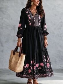 Linhara CURVE Plus Size Dresses Fall - Multicolor - View 9