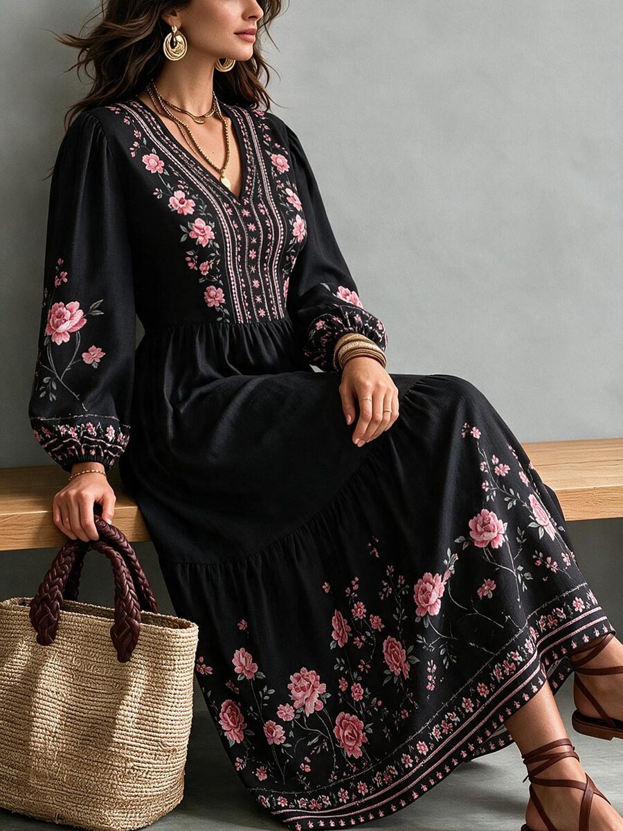 Linhara CURVE Plus Size Dresses Fall - Multicolor - View 1