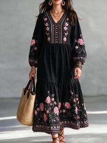 Linhara CURVE Plus Size Dresses Fall - Multicolor - View 3