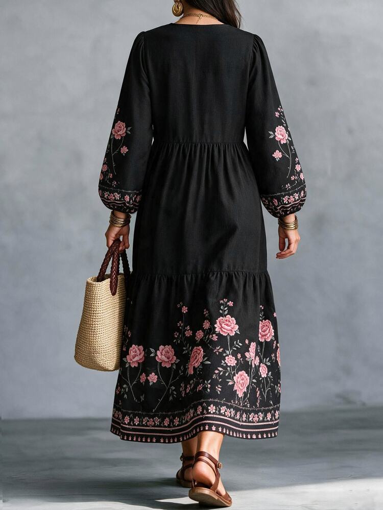 Linhara CURVE Plus Size Dresses Fall - Multicolor - View 2