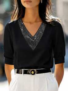 GlowEve CURVE Blus Ukuran Plus - Hitam - View 4