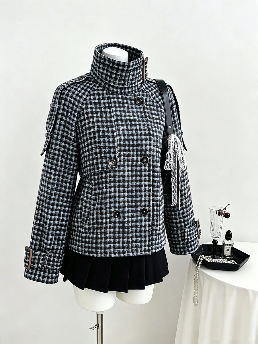 Mori Grove Mori Grove European American Fashion Plaid Design Frame Cut ...
