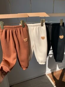 SHEIN 3PCS Baby Boys Bottoms Autumn Winter - Brown - View 6