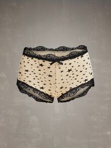 Esseday Women's Contrast Lace Pentagram Print Bow Decor Hipster Panties - Mixed color - View 12