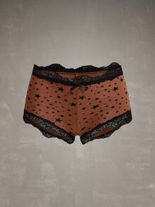 Esseday Women's Contrast Lace Bow Decor Star Print Hipster Panties - Mixed color - View 10