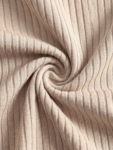 Calvornis Men's Casual Versatile Solid Color Long Sleeve Polo Shirt - Apricot - View 5