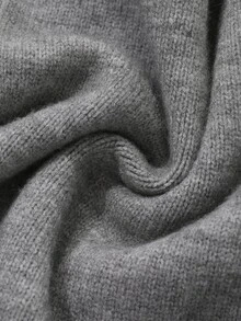 DAZY Women's Minimalist Single-Breasted Long Sleeve Knit Cardigan, Preppy Style Fall - Grey - View 3