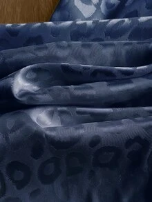 CovetEZ 大尺碼豹紋休閒寬鬆長褲 - 藏蓝色 - 查看 6