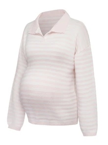 Momance Maternity White Colorblock Casual Baggy Daily Long Sleeve Sweater Autumn Formal Vacation - Multicolor - View 7
