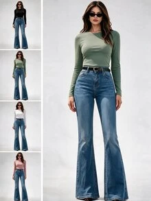 SHEIN Unity 4入組素色長袖T恤 - 彩色 - 查看 5