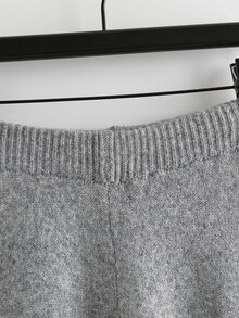 GlowEve Women's Autumn/Winter Casual Double-Breasted Cardigan & Knit Pants 2 Pieces Set - Grey - View 4
