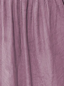 EMERY ROSE Women's Casual Solid Color Lace Patchwork Short Sleeve Blouse - Purple - View 6