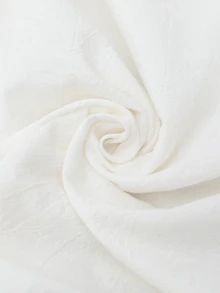 EMERY ROSE 女款夏季度假拼接蕾絲短袖白色洋裝，100%純棉優雅波西米亞休閒度假海灘穿搭鄉村風 - 白色 - 查看 10