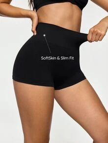 SHAPORA 1pc Women Seamless Snug Fit Waist High-Waist Shaper Brief - Black - View 1