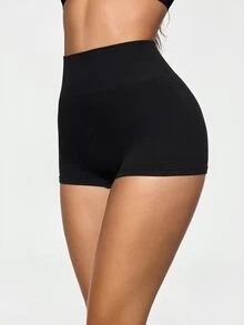 SHAPORA 1pc Women Seamless Snug Fit Waist High-Waist Shaper Brief - Black - View 4