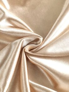 Selianne Contrast Mesh Ruched Satin Tee - Apricot - View 9