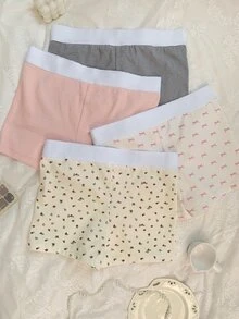 CovetEZ Striped Colorblock Elastic Waist Women's Shorts - Multicolor - View 2
