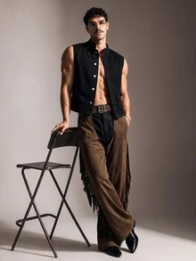 FeverCity Men Vests - Black - View 4
