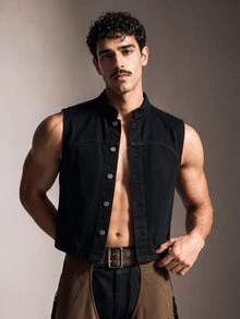 FeverCity Men Vests - Black - View 3
