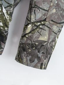SHEIN Boys' Casual Straight Leg Camouflage Denim Jeans - Army Green - View 6