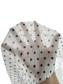 SHEIN Elladie kids 女童拼色波點印花長袖休閒仙女花童梭織雪紡洋裝 秋季婚禮 7 歲生日 白色 - 彩色 - 查看 8