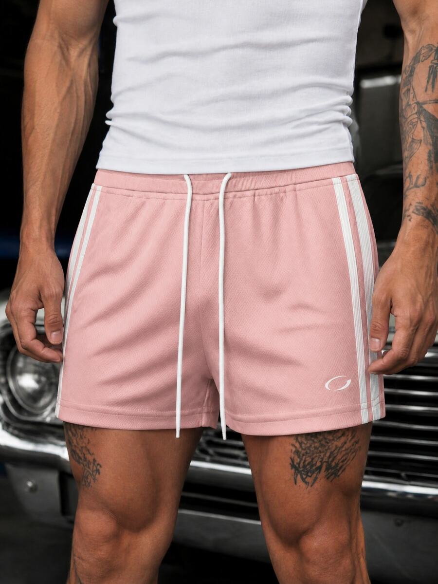 GETOML Men's Casual Shorts With Side Stripes And Drawstring Waist