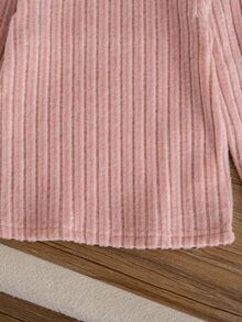 SHEIN 3件組女童青少年女孩秋冬休閒純色高領T恤上衣，秋季風格，秋冬舒適氛圍 - 彩色 - 查看 6