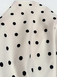 SHEIN LUNE Plus Size Lace Patchwork White Long Pants Brunch Office Evening Summer Curve Elegant - Black and White - View 7