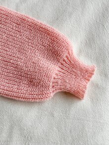 SHEIN 少女甜美百搭長袖針織開襟衫，適合日常穿著 - 淺粉色 - 查看 4