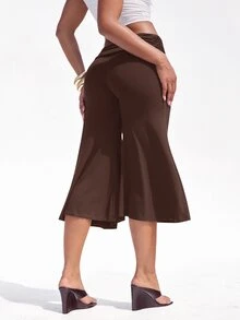Denimoi Women Pants - Coffee Brown - View 2