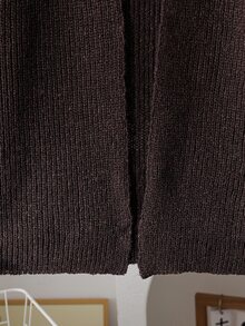 SHEIN Cardigan Kasual Serbaguna untuk Aktivitas Sehari-hari bagi Anak Perempuan Remaja - Coklat - View 6