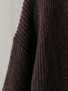 SHEIN Cardigan Kasual Serbaguna untuk Aktivitas Sehari-hari bagi Anak Perempuan Remaja - Coklat - View 4