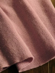 MOTF PREMIUM WOMEN'S WOOL SOLID COLOR TIE NECK SWEATER - Baby Pink - View 9