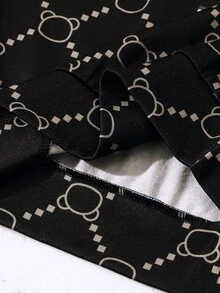 SHEIN 青少年男孩 2件組休閒連帽衛衣與運動長褲套裝，經典復古「King」圖案印花，開學季與秋冬適用 - 彩色 - 查看 6