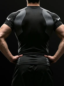 GymBeat 男士拼色休閒百搭日常旅行運動T恤 - 彩色 - 查看 2