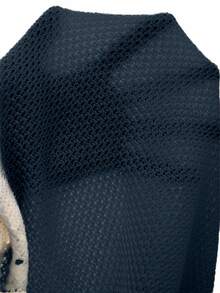 Manfinity Hypemode Men's Solid Color Casual Daily Knit Top - Navy Blue - View 5