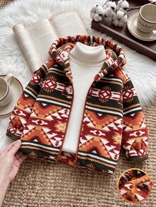 SHEIN Boys' Thermal-Lined Jacket, Comfortable And Fashionable Casual Style, Suitable For Outdoor Activities - Multicolor - View 9