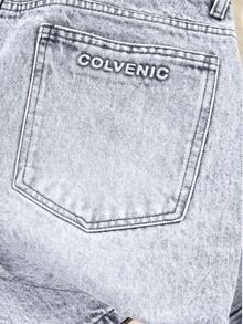 Colvenic 男士奢華休閒街頭風工裝伐木工灰色水洗牛仔褲 - 淺灰色 - 查看 8