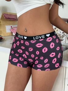 ZzzCrew Women's Letter & Lip Print Hipster Panties - Multicolor - View 3