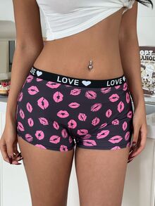 ZzzCrew Women's Letter & Lip Print Hipster Panties - Multicolor - View 5