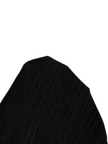 EMERY ROSE Women's Half Zip Batwing Short Sleeve Blouse - Black - View 9