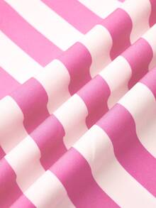 EMERY ROSE Women's Shoulder Strap Chest Gathered Striped Dress Maxi Vacation Beach Outfit - Pink - View 5