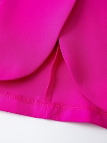 EMERY ROSE SHEIN Clasi Women's Button-Up 3/4 Sleeve Casual Home & Outdoor Blazer,Teacher Outfits For Women - Hot Pink - View 9