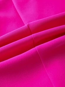 EMERY ROSE SHEIN Clasi Women's Button-Up 3/4 Sleeve Casual Home & Outdoor Blazer,Teacher Outfits For Women - Hot Pink - View 7