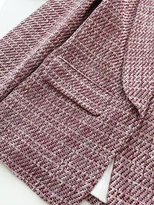 EMERY ROSE Women's Elegant Long Sleeve Minimalist Daily Blazer - Red - View 6