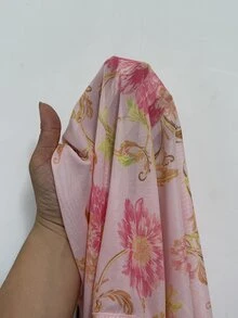 CovetEZ Plus Size Light Pink Floral Print Sheer 2 Pieces Set,Women's Summer Boho Holiday Pants Outfit,Tea Party Brunch Two Pieces Set,Spring/Summer 2 Pieces Set - Multicolor - View 6