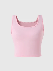 女童粉色修身三件套：立領拉鍊短夾克 + 修身內搭背心 + 高彈力緊身長褲，秋季穿搭 - 粉色 - 查看 3