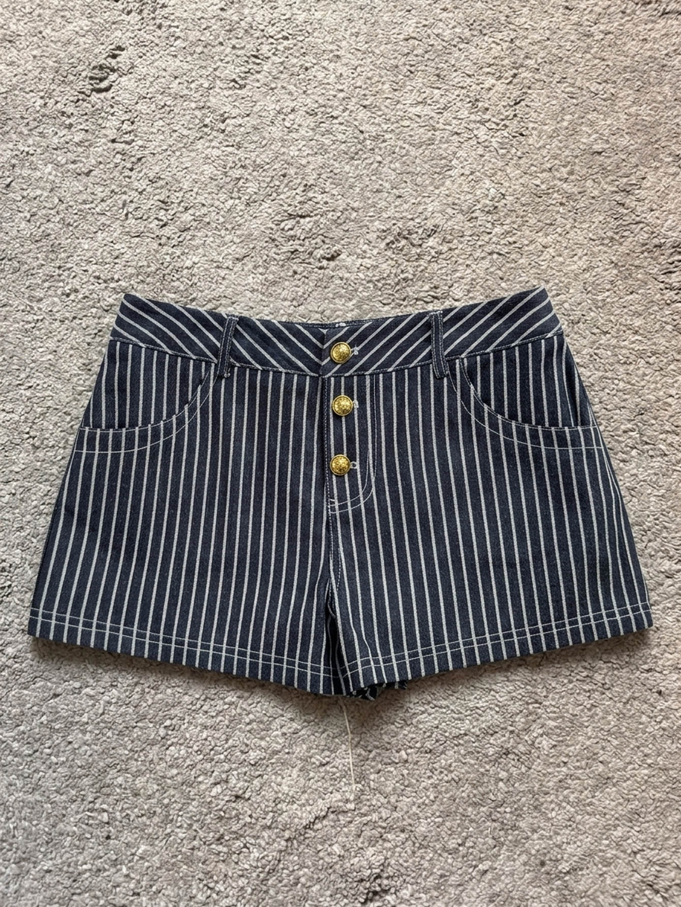 Attitoon Women's Summer Casual Striped Shorts - Royal Blue - View 1